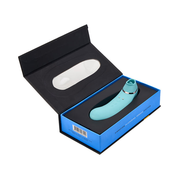 Nu Sensuelle Trinitii 3-in-1 Suction Tongue Vibe Electric Blue - Headshop.com