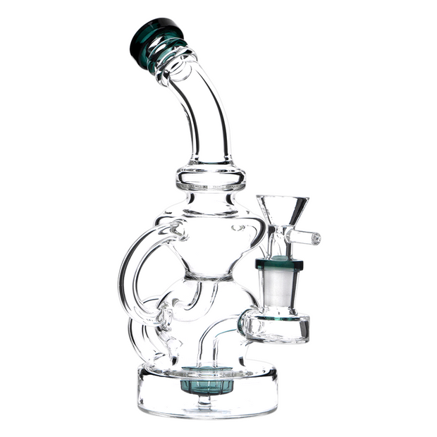 HB King 8" Hourglass Tubed Perc Water Pipe - Headshop.com