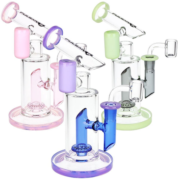Pulsar Bicolor Fractured Tower Glass Dab Rig | 8" | 14mm F Pulsar Bicolor Fractured Tower Glass Dab Rig | 8" | 14mm F