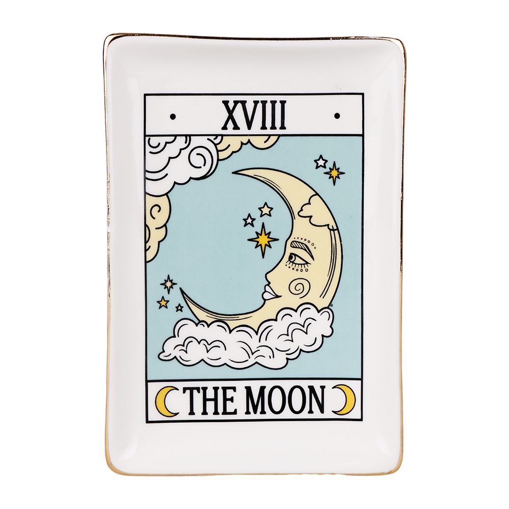 Tarot Card Ceramic Trinket Dish | 6.6"x4.5" - Headshop.com