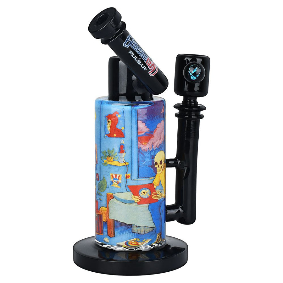 Grateful Dead x Pulsar Inside Print Water Pipe - 8.5" / 14mm F / Deadhead Dorm - Headshop.com