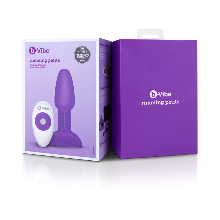 b-Vibe Rimming Petite Rotating and Vibrating Remote Control Plug Purple - Headshop.com