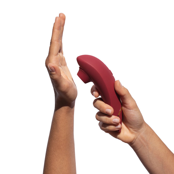 Womanizer Premium 2 Rechargeable Silicone Luxurious Pleasure Air Clitoral Stimulator Bordeaux - Headshop.com