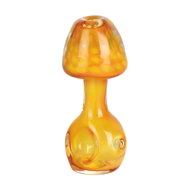 Golden Teacher Mushroom Hand Pipe - 3.5" - Headshop.com
