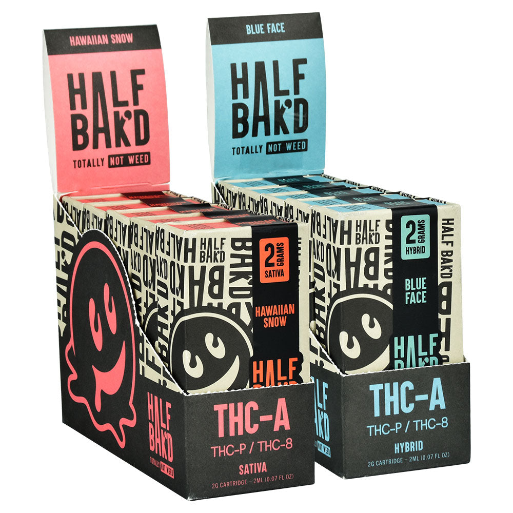 Half Baked THCA Vape Cartridge 2g 5pc Display