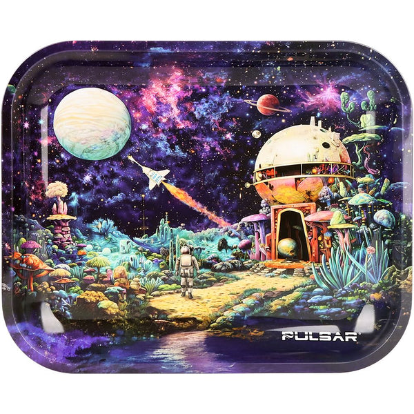 Pulsar Metal Rolling Tray - Space Base / 13"x 11" Pulsar Metal Rolling Tray - Space Base / 13"x 11"