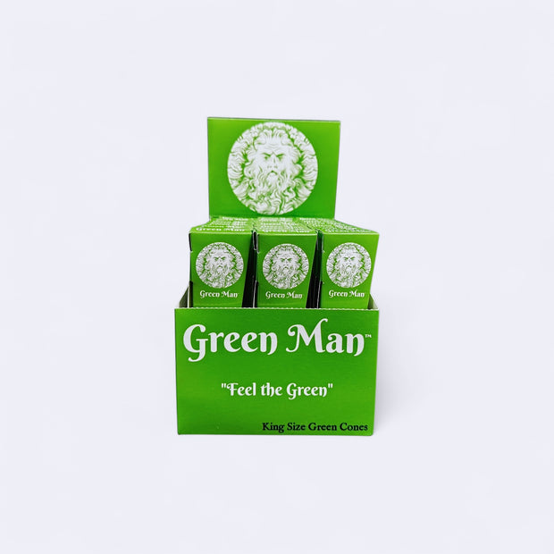 Green Man Green Rice Paper Cones Box - Headshop.com
