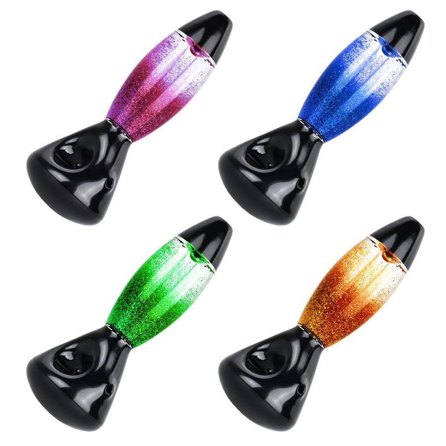 Lava Lamp Freezable Glycerin Hand Pipe - 4.5" / Colors Vary - Headshop.com