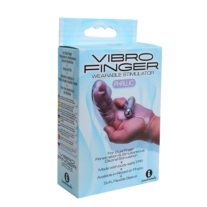 The 9's VibroFinger Phallic Finger Massager Purple - Headshop.com