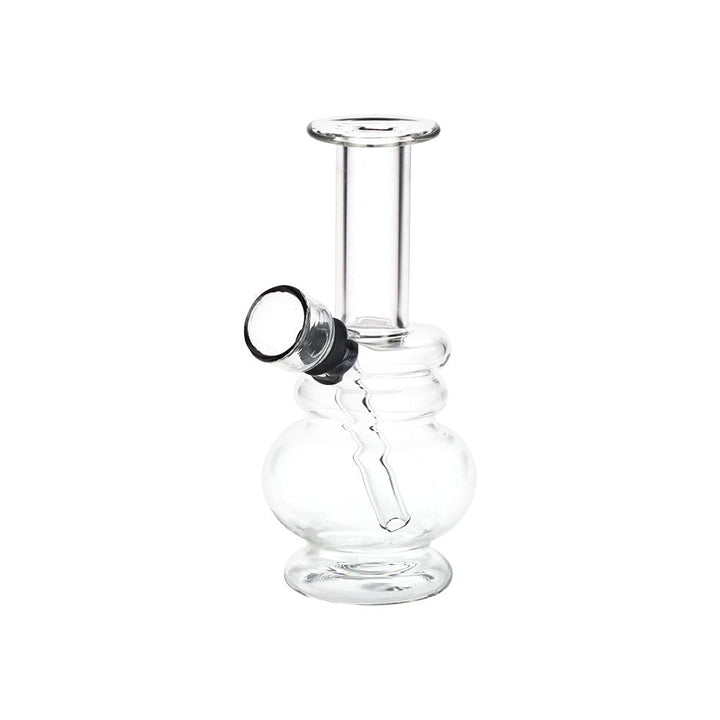 Small But Stout Bubble Rings Glass Water Pipe - 4.75" / Clear - Headshop.com