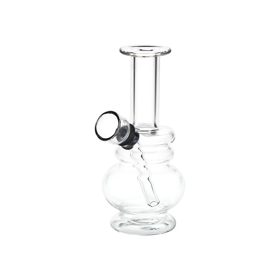 Small But Stout Bubble Rings Glass Water Pipe - 4.75" / Clear - Headshop.com