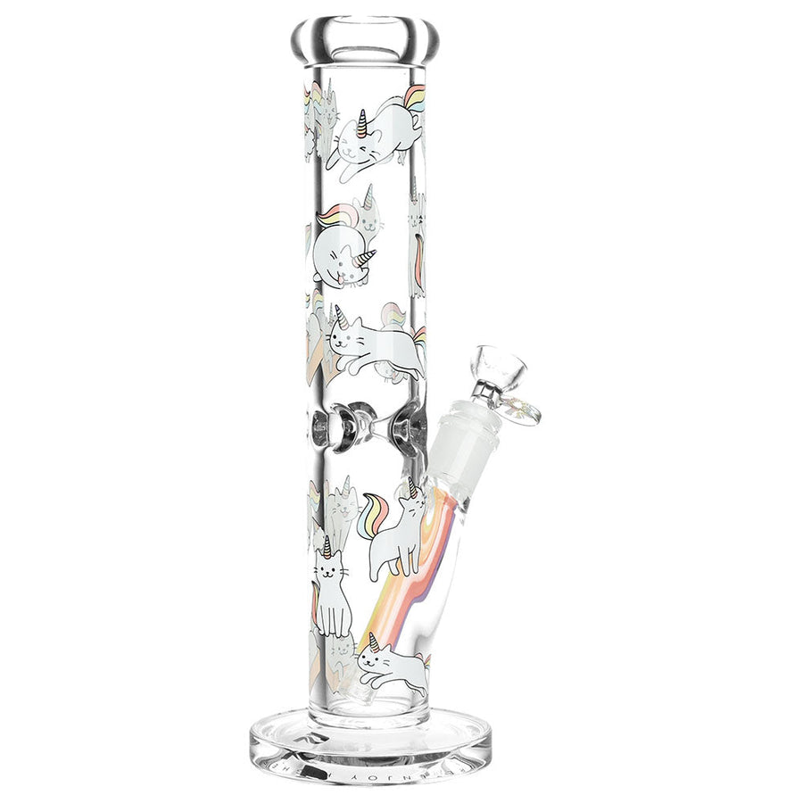 Pulsar Caticorn Design Series Straight Tube Water Pipe | 12" | 14mm F - Headshop.com