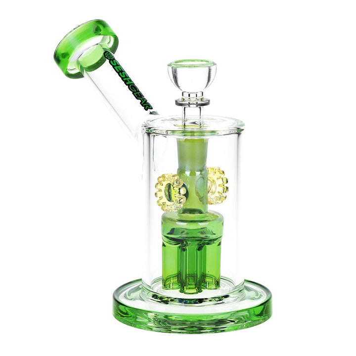 SeshGear Steampunk Gears Fumed Perc Glass Water Pipe | 6.5" | 14mm F - Headshop.com