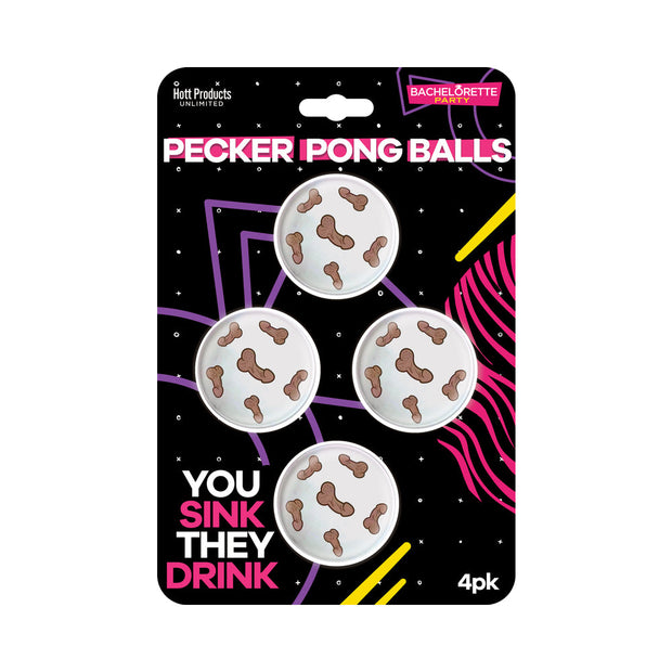 Pecker Beer Pong Balls 4-Pack - Headshop.com