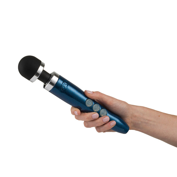 Doxy Die Cast 3R Rechargeable Compact Wand Vibrator Blue Flame - Headshop.com