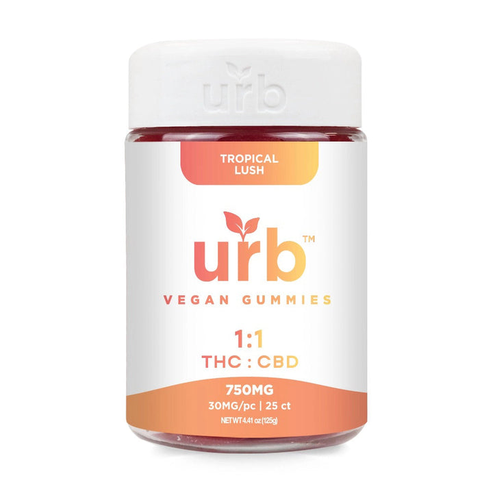 URB 1:1 THC:CBD Gummies 25CT 30MG (750MG Total)