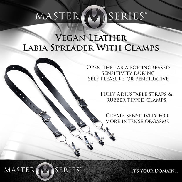 Master Series Spread Labia Spreader Straps With Clamps - Headshop.com