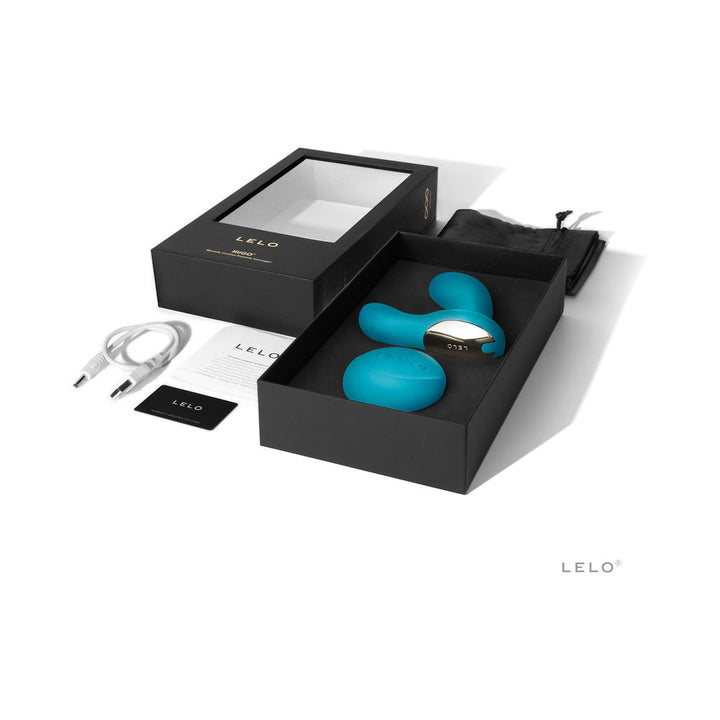 LELO HUGO Rechargeable Remote Control Prostate Vibrator Ocean Blue - Headshop.com