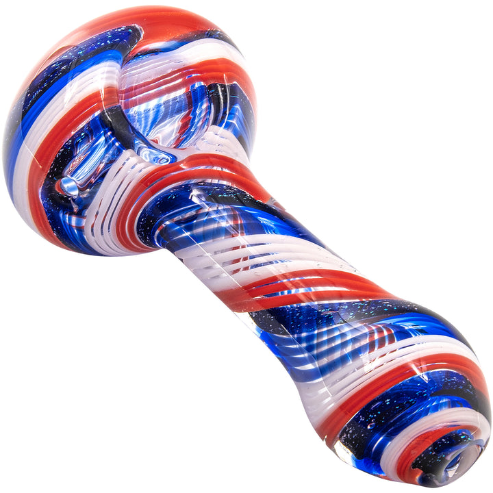 LA Pipes Stars and Stripes Independence Glass Spoon Pipe - Headshop.com