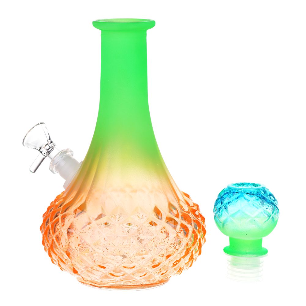 Vintage Decanter Ombre Glass Water Pipe - Long Neck / 9.75" / 14mm F/Colors Vary - Headshop.com