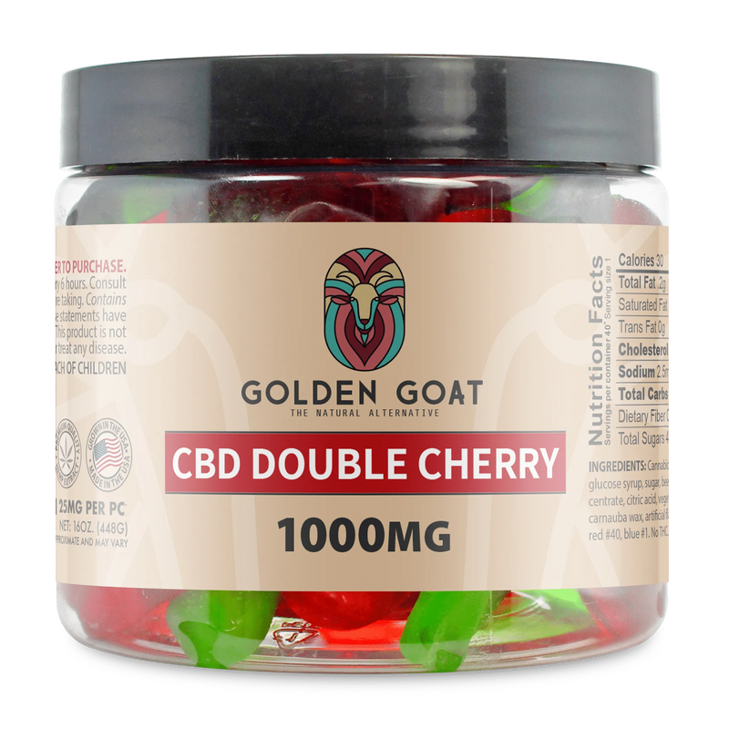 CBD Gummies 1000MG - Double Cherry - Headshop.com