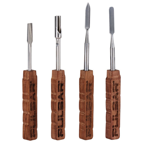 4CT BUNDLE - Pulsar Wooden Dab Tool w/ Stainless Steel Tip - 5"-5.8" / Assorted Styles 4CT BUNDLE - Pulsar Wooden Dab Tool w/ Stainless Steel Tip - 5"-5.8" / Assorted Styles