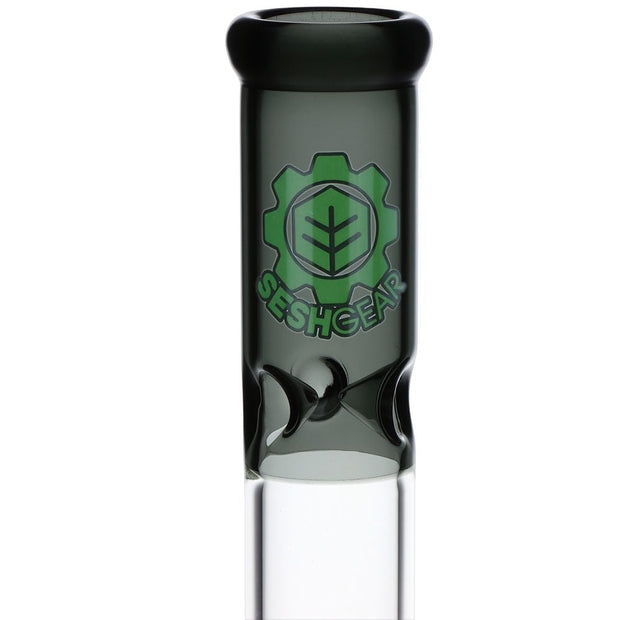 SeshGear Triple Honeycomb Perc Straight Tube Water Pipe - 15" / 14mm F / Colors Vary - Headshop.com