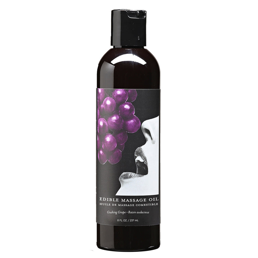Earthly Body Edible Massage Oil Grape 8oz. - Headshop.com