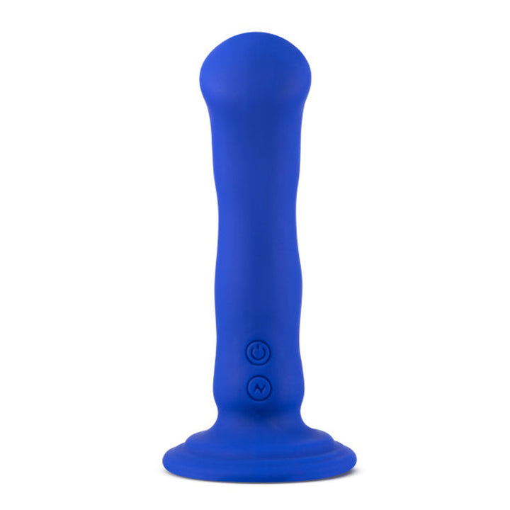 Impressions Santorini Rechargeable Silicone 6.5 in. Vibrating Dildo Blue - Headshop.com