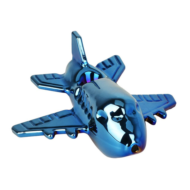 Jet Airliner Electroplated Glass Hand Pipe - 5.5" - Headshop.com