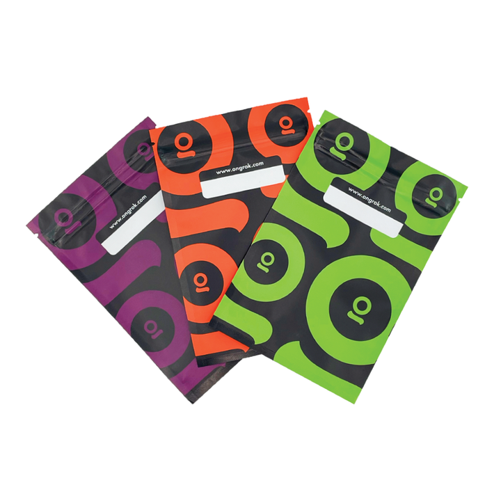 Ongrok Color-Coded Mylar Bags - Headshop.com