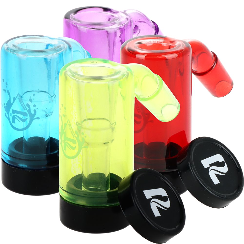 Pulsar Neon Brights Glass Oil Reclaimer | 2.75" | 14mm | Assorted Colors | 4ct Bundle - Headshop.com