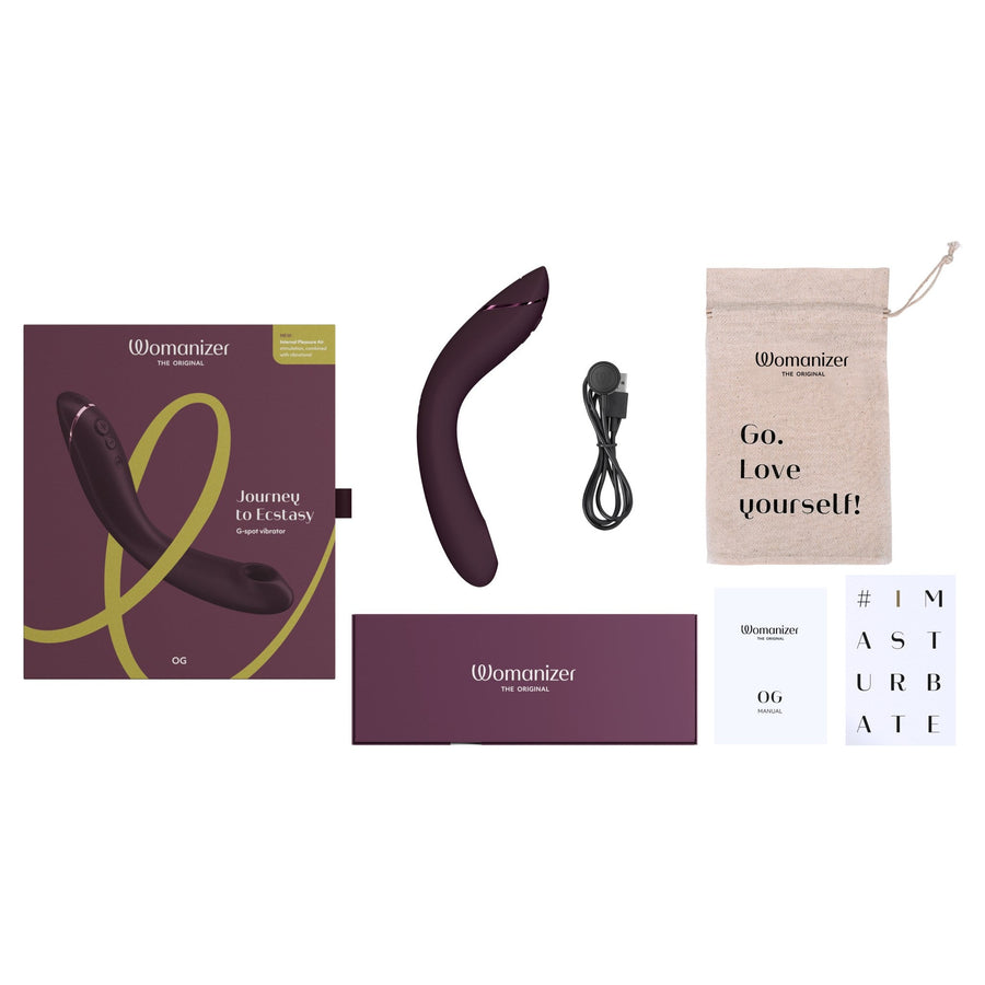 Womanizer OG Rechargeable G-Spot Pleasure Air Stimulator Aubergine - Headshop.com