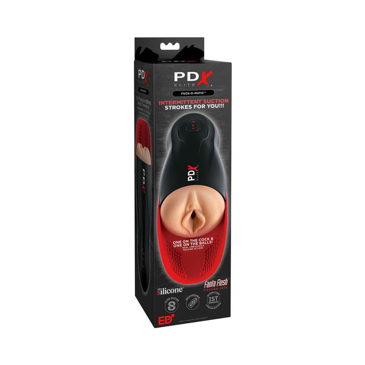PDX Elite Fuck-O-Matic Rechargeable Vibrating Suction Stroker With Ball Cradle - Headshop.com