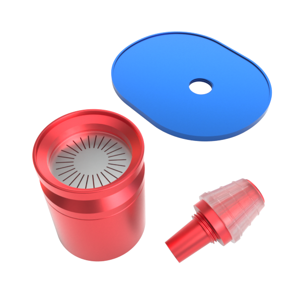 Stündenglass Infusion Chamber Assembly - Blue and Red Stündenglass Infusion Chamber Assembly - Blue and Red