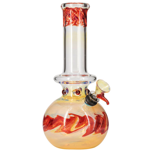 LA Pipes "Time Traveler" Silver Fumed Pull-Stem Bubble Bong - Headshop.com