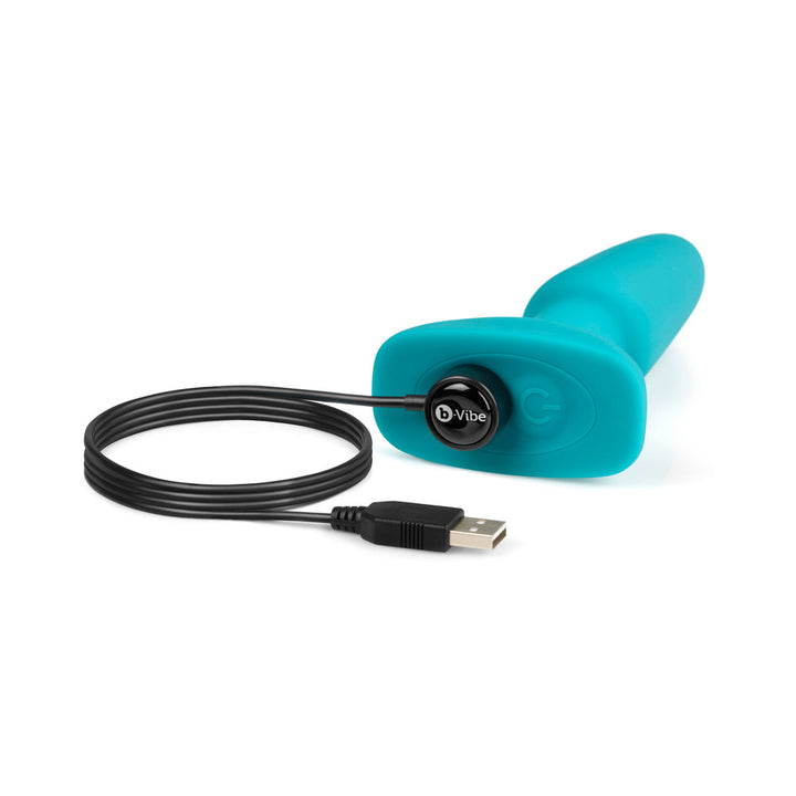 b-Vibe Rimming 2 Rotating and Vibrating Remote Control Plug Teal - Headshop.com