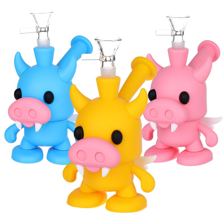 Vampire Cow Silicone Bubbler - 6" / Colors Vary - Headshop.com