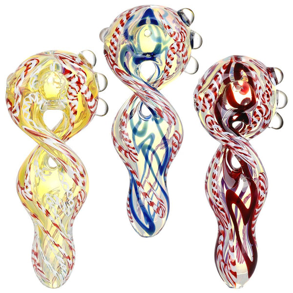 3CT BUNDLE - SeshGear Euphoric Vibrance Twisted Glass Hand Pipe - 5.25" / Assorted Colors 3CT BUNDLE - SeshGear Euphoric Vibrance Twisted Glass Hand Pipe - 5.25" / Assorted Colors