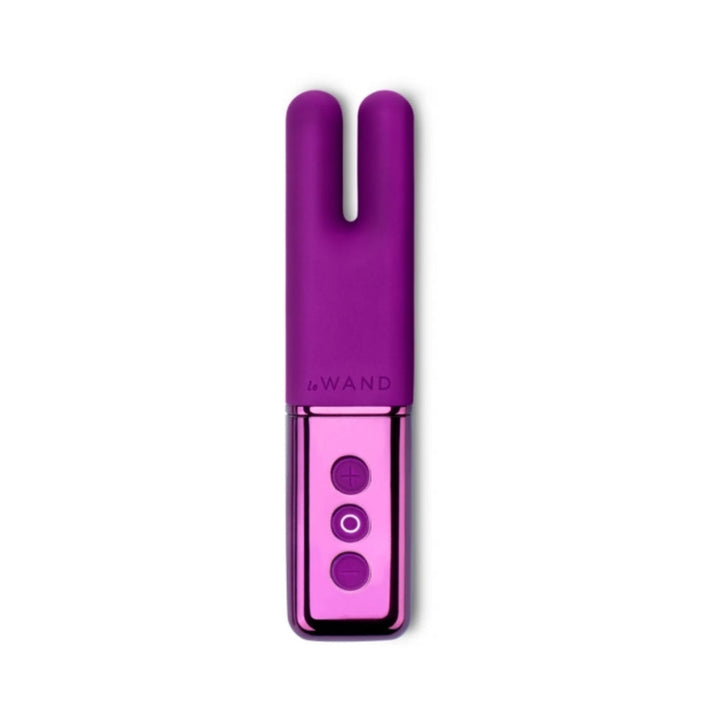 Le Wand Chrome Deux Rechargeable Silicone Mini Vibrator Dark Cherry