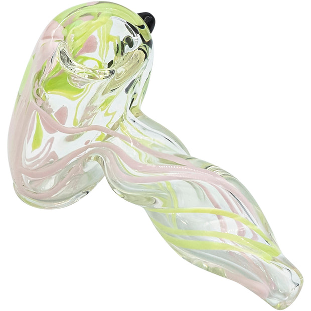 LA Pipes Green Slyme and Bubble Gum Twist Hammer Pipe - Headshop.com