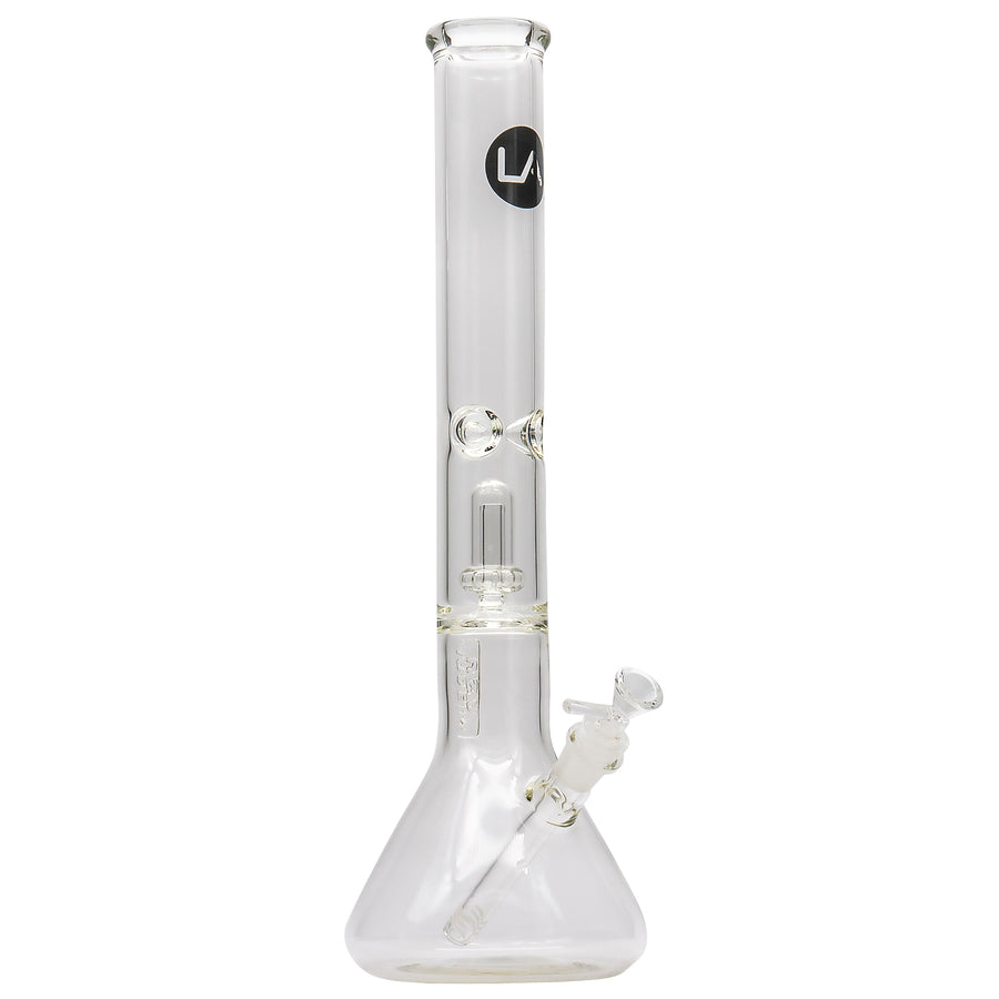 LA Pipes Thick Glass Beaker Showerhead Perc Bong - Headshop.com