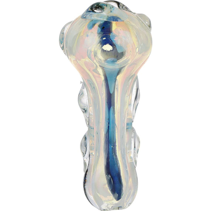Bumpy Ride on the River Lethe Dichro Stripe Glass Spoon Pipe - 3.75" - Headshop.com