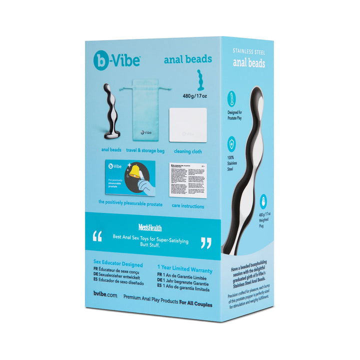 b-Vibe Stainless Steel Anal Beads - Headshop.com