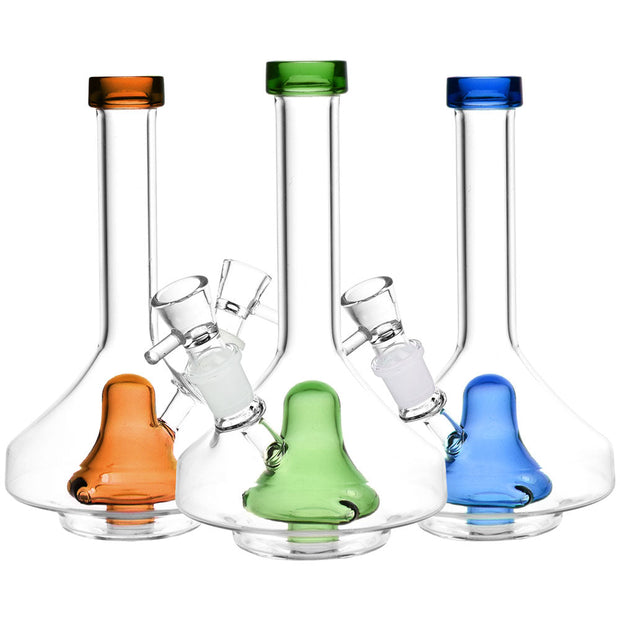 Hues Within Wide Base Glass Water Pipe - 8.25" / 19mm F / Colors Vary - Headshop.com