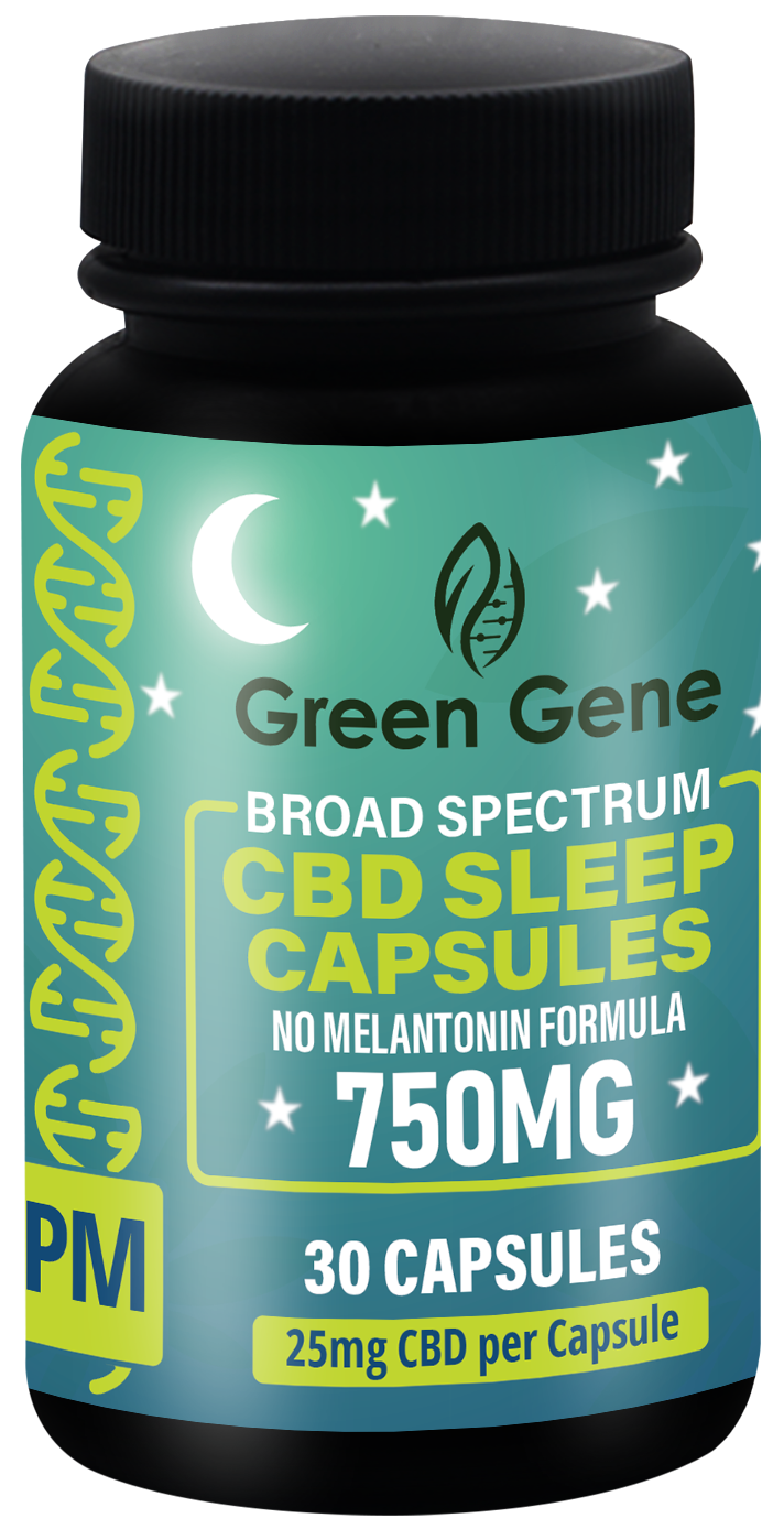 Green Gene CBD PM Sleep Full Spectrum Capsules Vitamins 750MG - Headshop.com