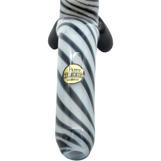 LA Pipes Bone White Sitting Sherlock Glass Pipe - Headshop.com