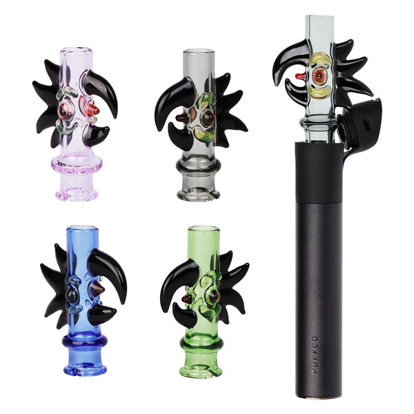 Pulsar Cockatoo Glass Mouthpeice Attachment for Puffco Pivot w/ Display Stand - Colors Vary Pulsar Cockatoo Glass Mouthpeice Attachment for Puffco Pivot w/ Display Stand - Colors Vary