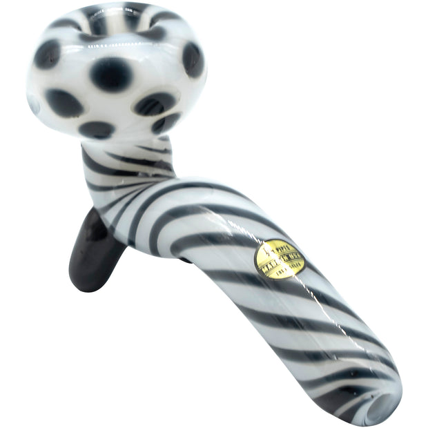 LA Pipes Bone White Sitting Sherlock Glass Pipe - Headshop.com