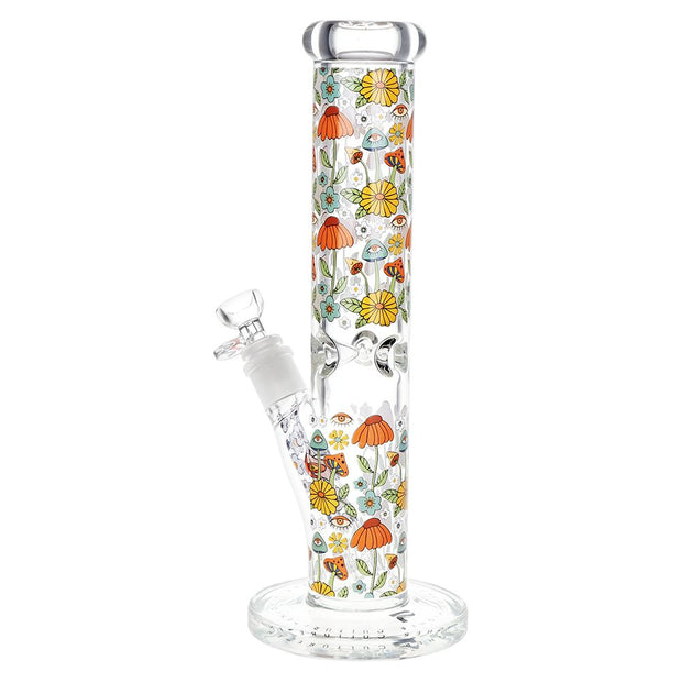 Pulsar Design Series Straight Tube Glass Water Pipe - Flower Vision / 12" / 14mm F